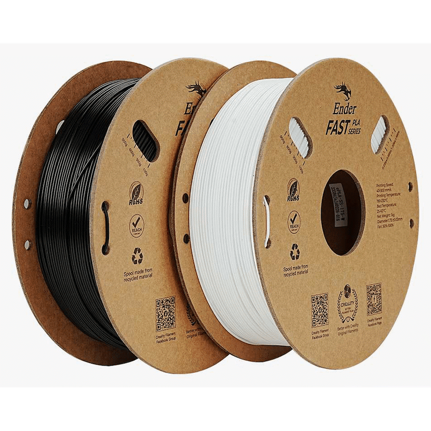 Creality Ender Fast PLA Filament Value Pack of 2 - White + Black
