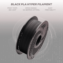 SA Filament PLA Hyper Filament 1kg - Black