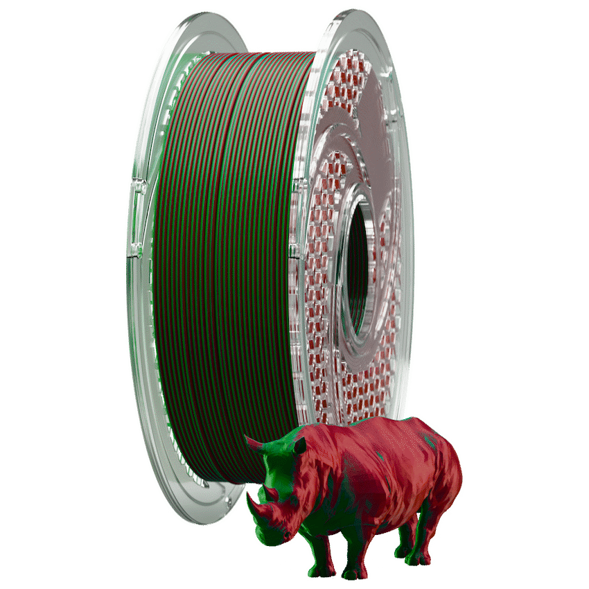 SA Filament Dual Silk PLA Filament 750g - Crimson Emerald
