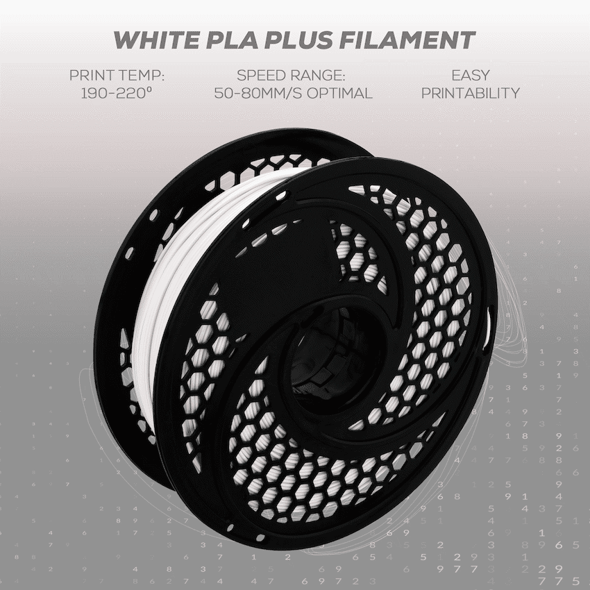 SA Filament Silk PLA Plus Gloss Filament 1kg - White