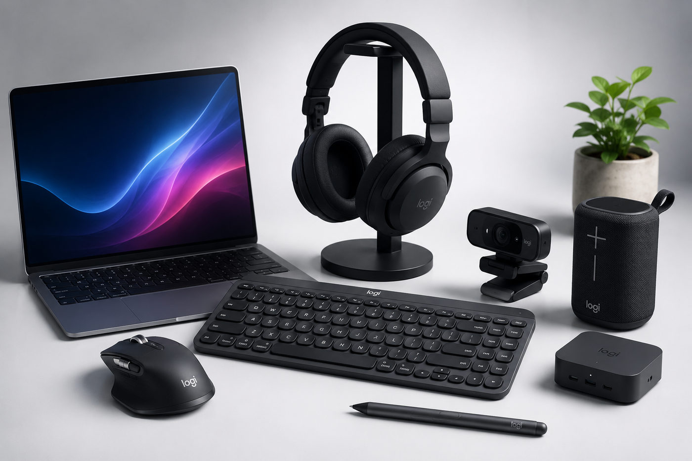 Logitech and accessories.