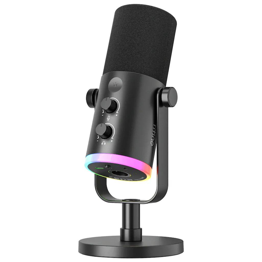 Fifine AM8 NEO RGB Dual Port Microphone with Stand