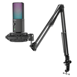 Fifine T669 Pro3 USB Microphone with Pop Filter and Boom Arm Stand