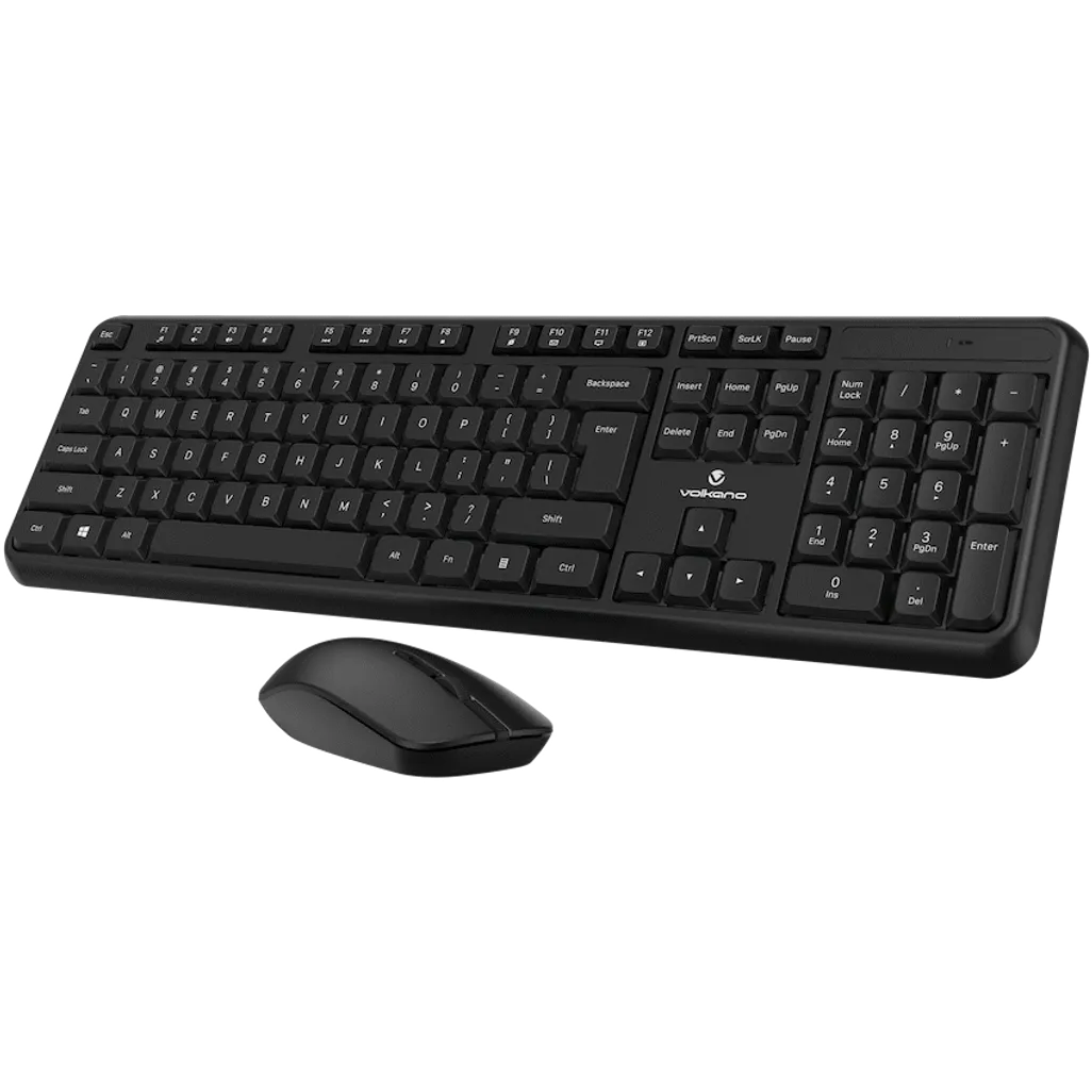 Volkano Opal Series Wireless Keyboard and Mouse Combo – Black