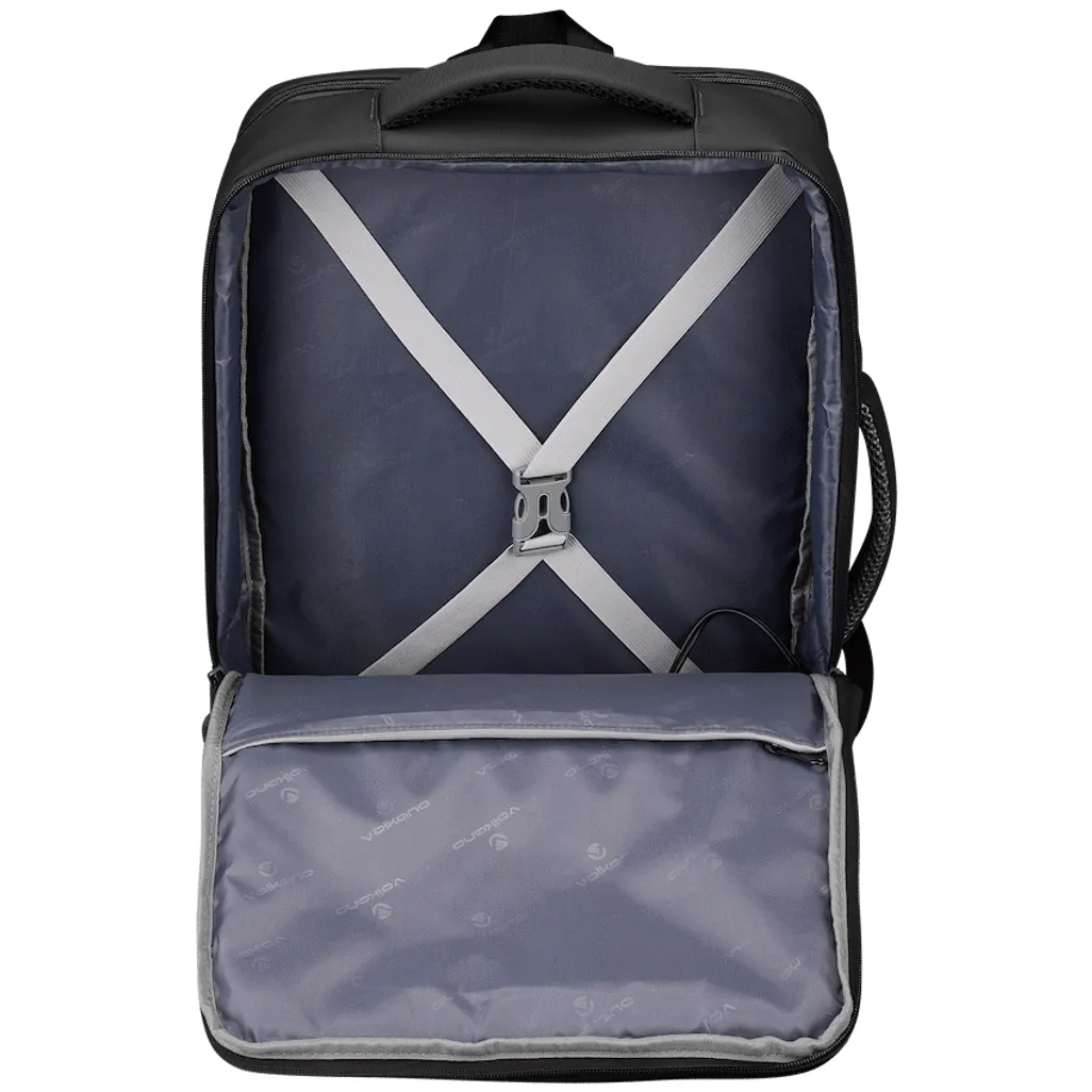 Volkano Under-Seat Traveller Backpack Black | 15.6" Laptop Travel Backpack