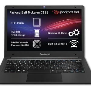 1. Packard Bell MclarenC128 11.6” Celeron N4020 4GB + 128GB Laptop